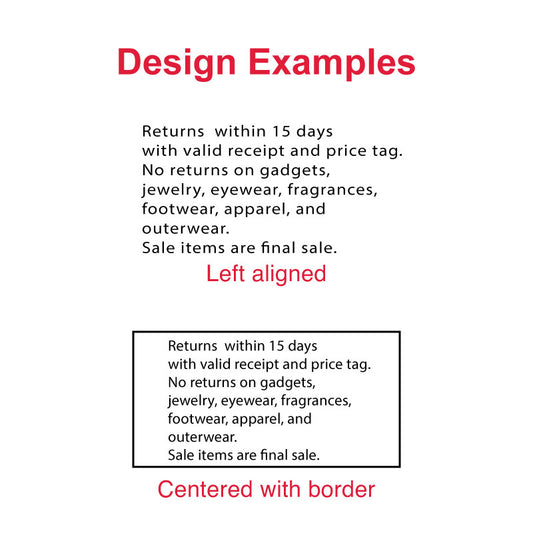 Colop P60 self-inking stamp return policy design examples