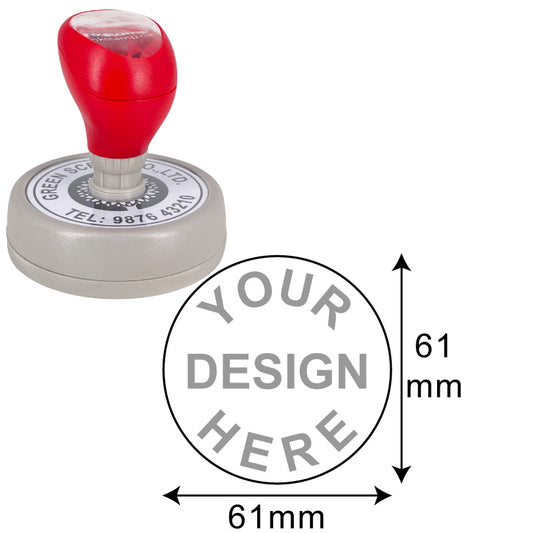 DF65 Pre-Inked Stamp - Efficient, Compact, Customizable - 61mm diameter Impression Area