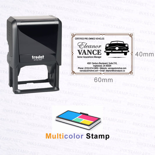 Trodat Printy 4927 multicolor self-inking stamp with 60 × 40 mm imprint size and structured business stamp design