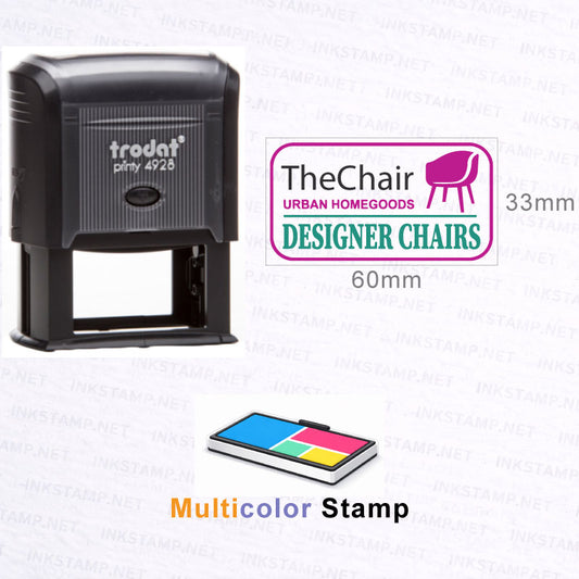 Trodat Printy 4928 multicolor self-inking stamp with 60 × 33 mm imprint size and logo design sample