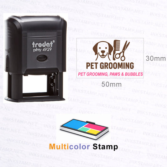 Trodat Printy 4929 multicolor self-inking stamp with 50 × 30 mm imprint size and logo stamp design