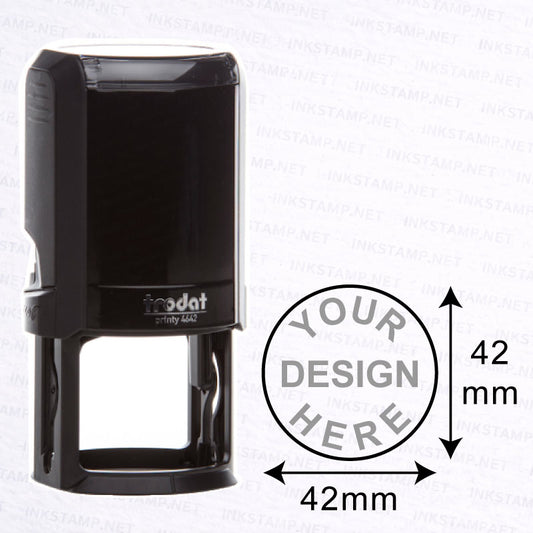 Trodat TR-4642 stamp with 42mm diameter impression size diagram for circular design