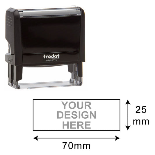 Trodat Printy TR-4915 (25 x 70 mm) Self-Inking Stamp - A versatile self-inking stamp with a rectangular 25 x 70 mm impression area, designed for clear and professional impressions.