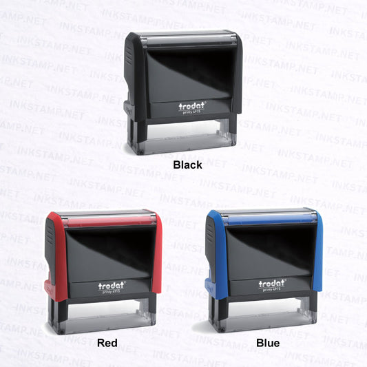 Trodat TR-4915 available in multiple ink pad colors including black red blue