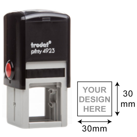 Trodat Printy TR-4923 (30 x 30 mm) Self-Inking Stamp - A versatile self-inking stamp with a square 30 x 30 mm impression area, designed for clear and professional impressions.