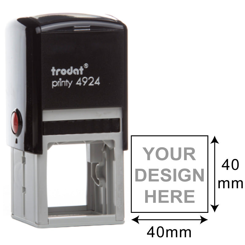 Trodat Printy TR-4924 (40 x 40 mm) Self-Inking Stamp - A versatile self-inking stamp with a square 40 x 40 mm impression area, designed for clear and professional impressions.