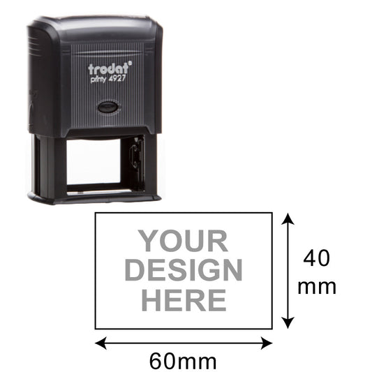 Trodat Printy TR-4927 (40 x 60 mm) Self-Inking Stamp - A versatile self-inking stamp with a rectangular 40 x 60 mm impression area, designed for clear and professional impressions.