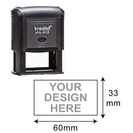 Trodat Printy TR-4928 (33 x 60 mm) Self-Inking Stamp - A versatile self-inking stamp with a rectangular 33 x 60 mm impression area, designed for clear and professional impressions.