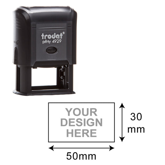 Trodat Printy TR-4929 (30 x 50 mm) Self-Inking Stamp - A versatile self-inking stamp with a rectangular 30 x 50 mm impression area, designed for clear and professional impressions.
