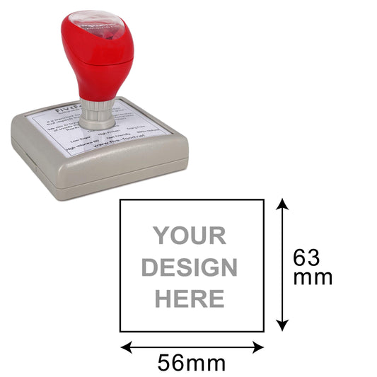 DF6760 Pre-Inked Stamp - Efficient, Compact, Customizable - 56x63mm Impression Area