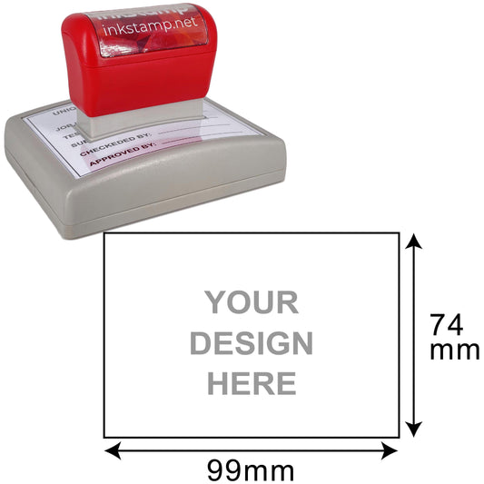 DF78103 Pre-Inked Stamp - Efficient, Compact, Customizable - 63x81mm Impression Area