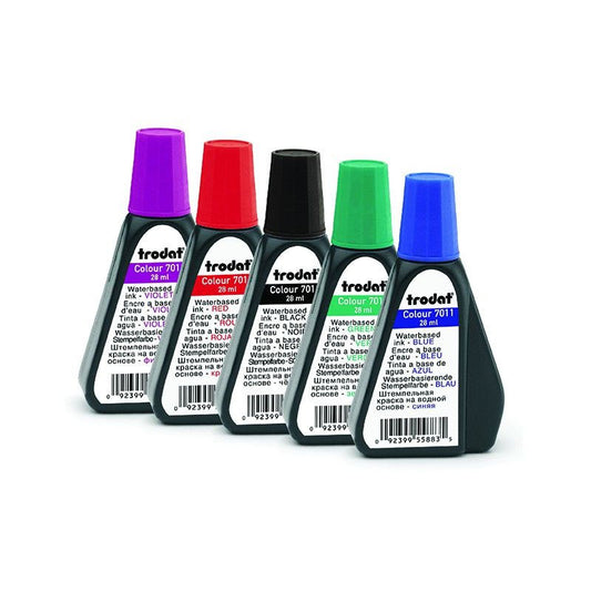 Trodat Stamp Ink 28 ml - High-quality ink for re-inking your Trodat self-inking stamps. Provides crisp and clear impressions.